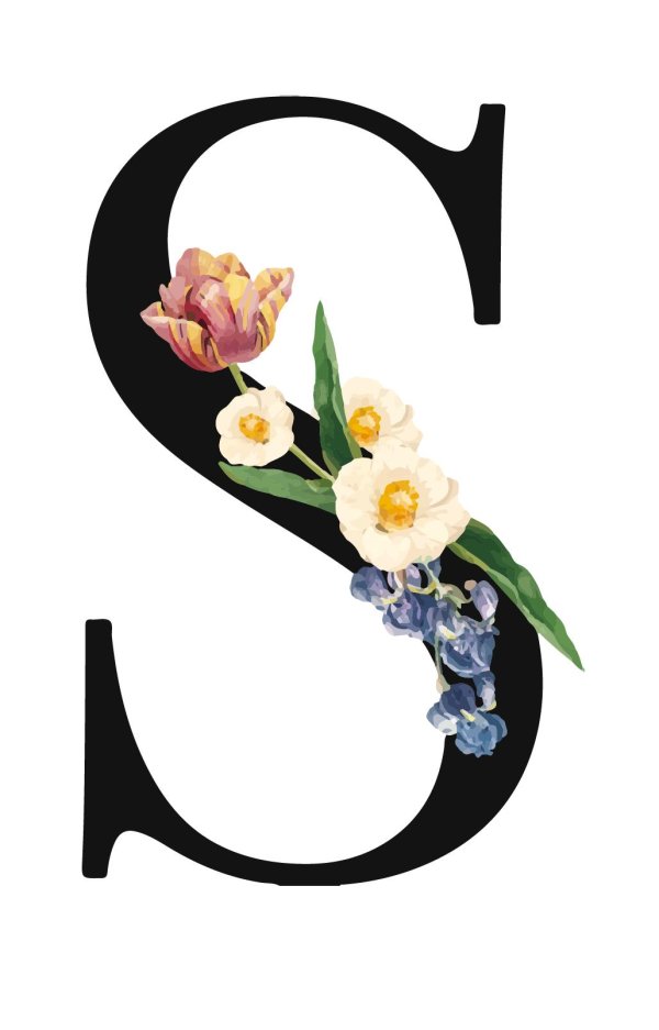 цветочные буквы