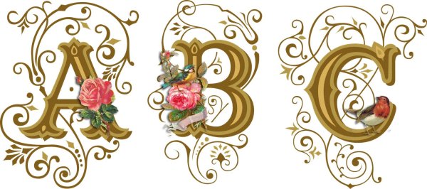 винтажные буквы