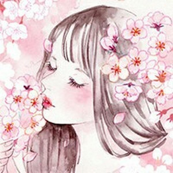 девушка цветами