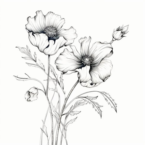 маки карандашом