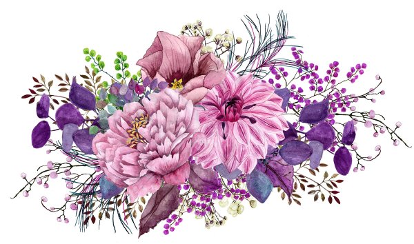 цветок акварель