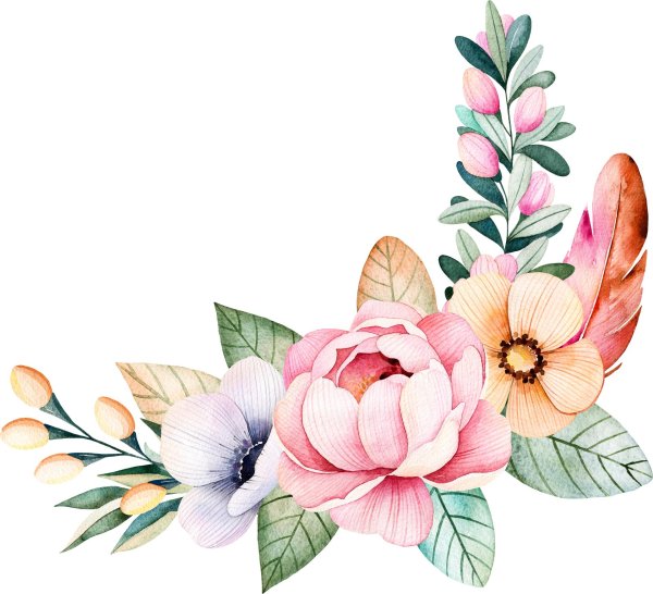 акварельные цветочные рамки