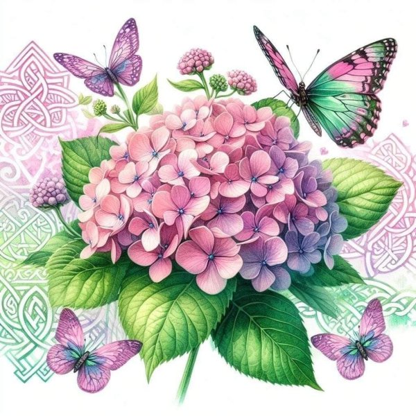 гортензия бабочка