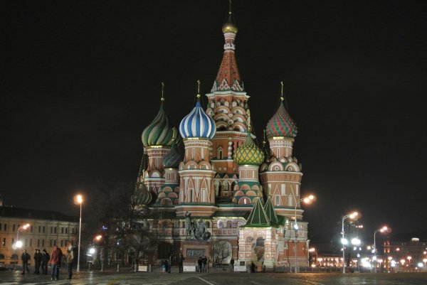 собор василия блаженного ночью