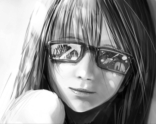 девушка в очках