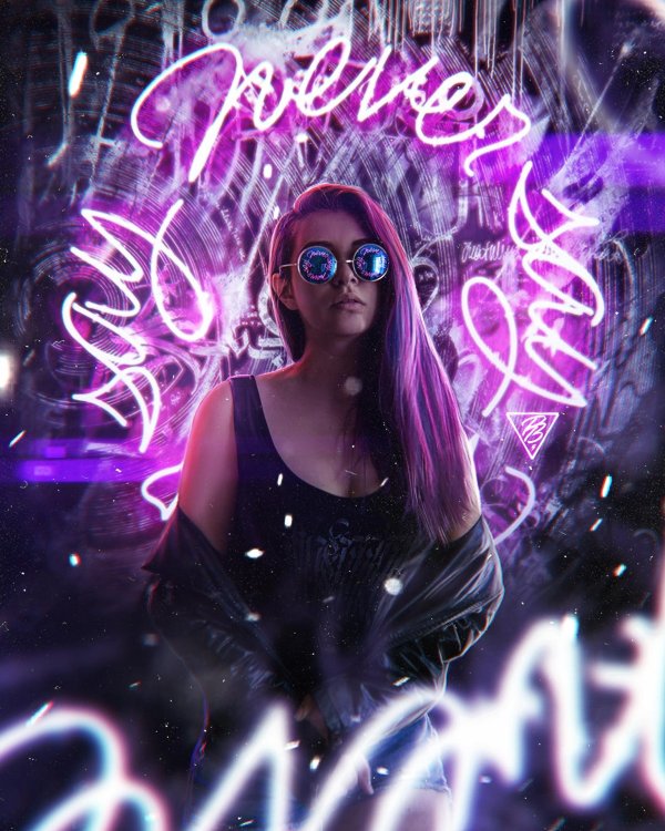 неоновый портрет