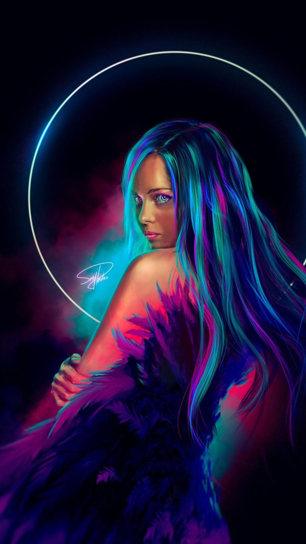 неоновая девушка