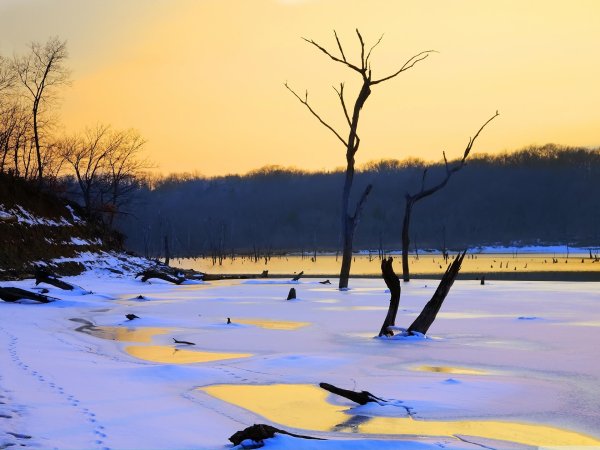 оттепель зимой