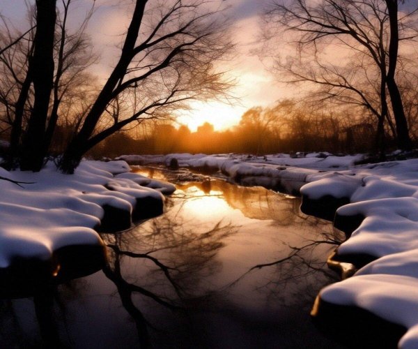 зимняя река