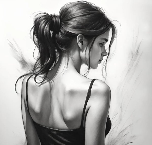 наброски девушек
