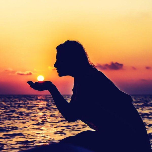 закат на море