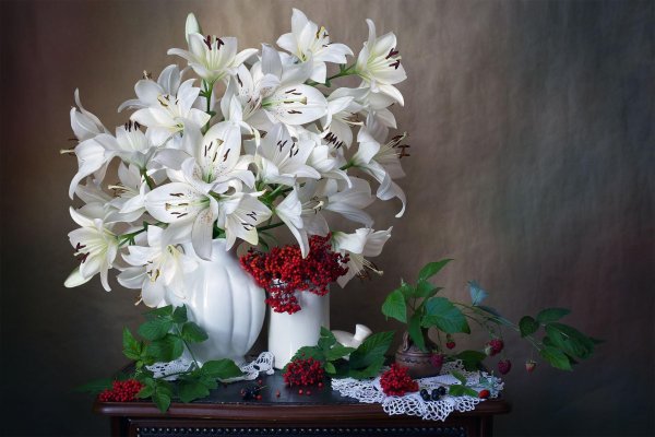 натюрморт с лилиями