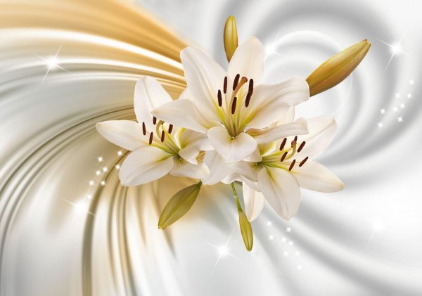 фон с лилиями