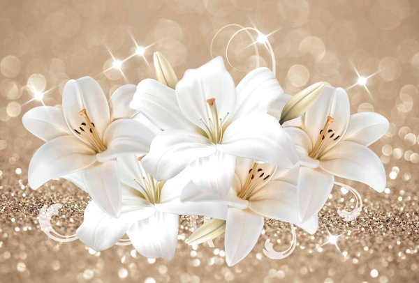 бежевые цветы