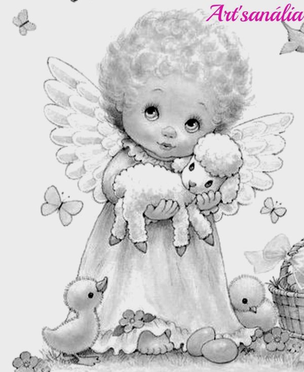 рисунок ангелочек