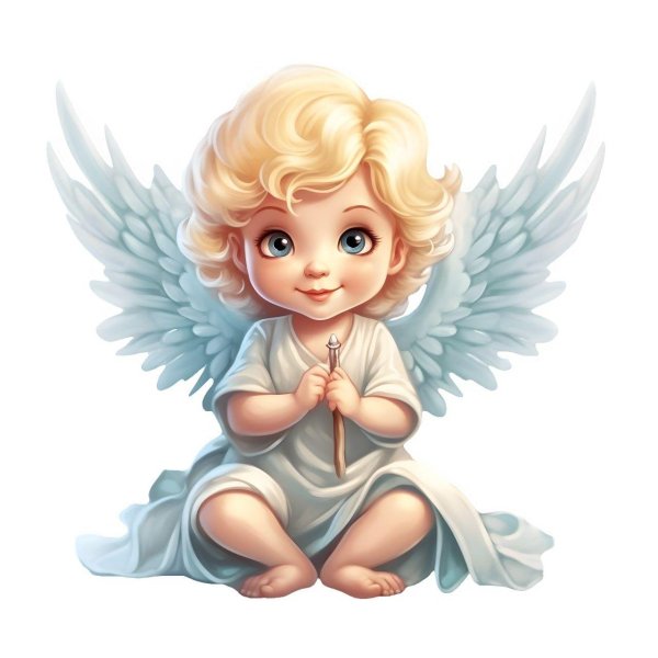 ангел рисунок цветной