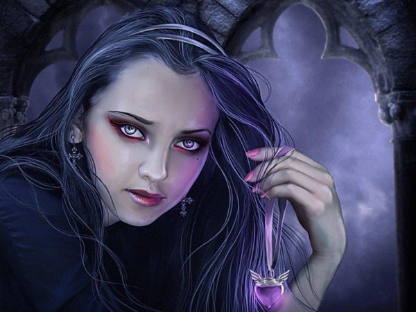 девушка вампир