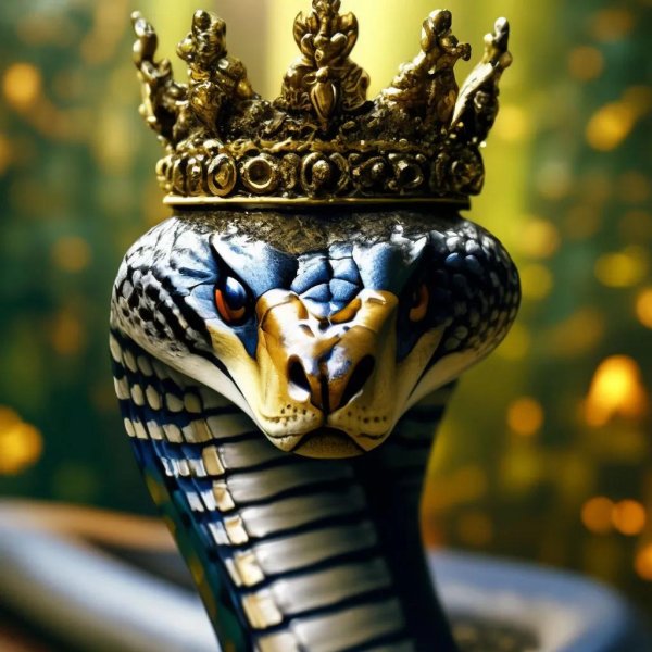 кобра с короной на голове