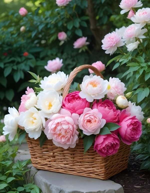 розовые пионы