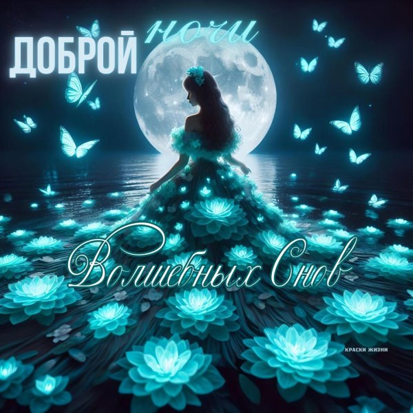 красивая открытка доброй ночи