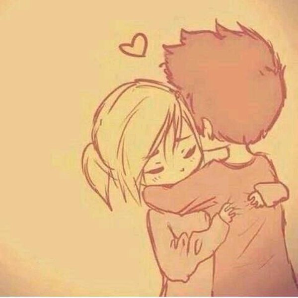 аниме обнимаются