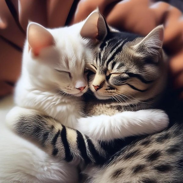 милые котики вместе