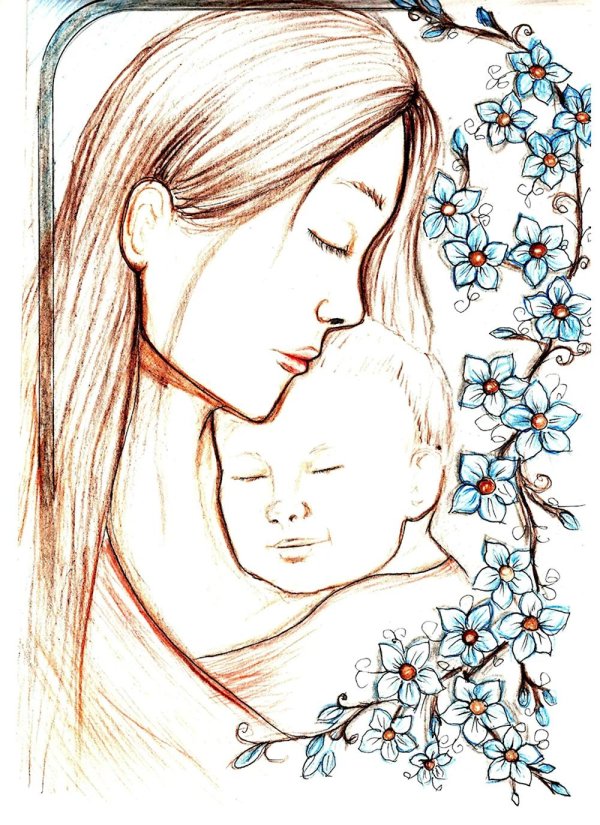 рисунок материнство