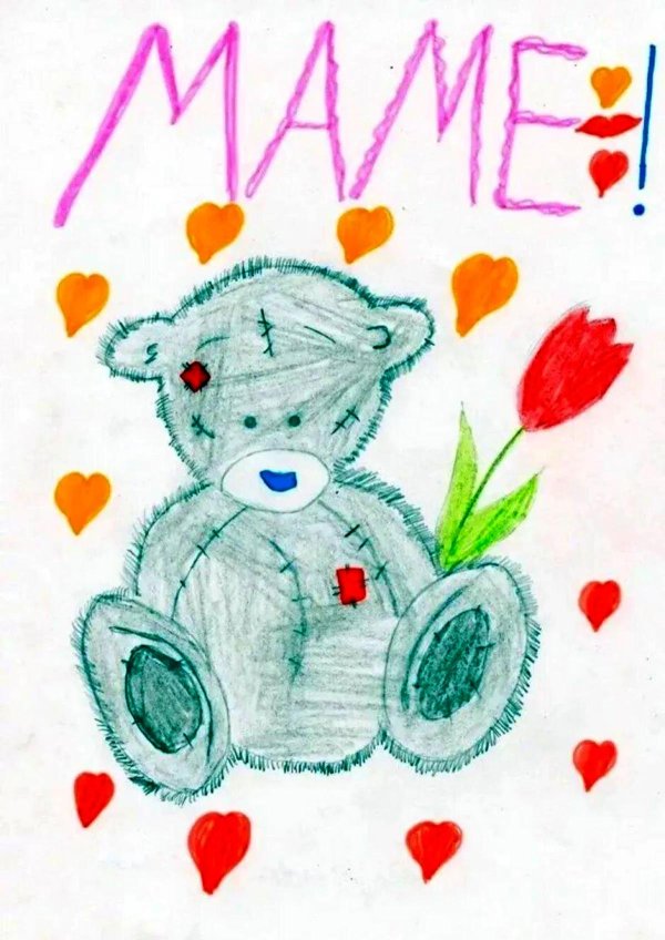 рисунок подарок маме