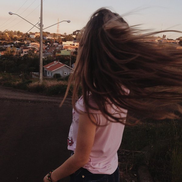 русые волосы без лица