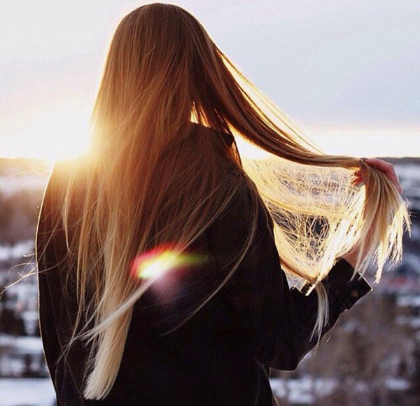 длинные волосы русые