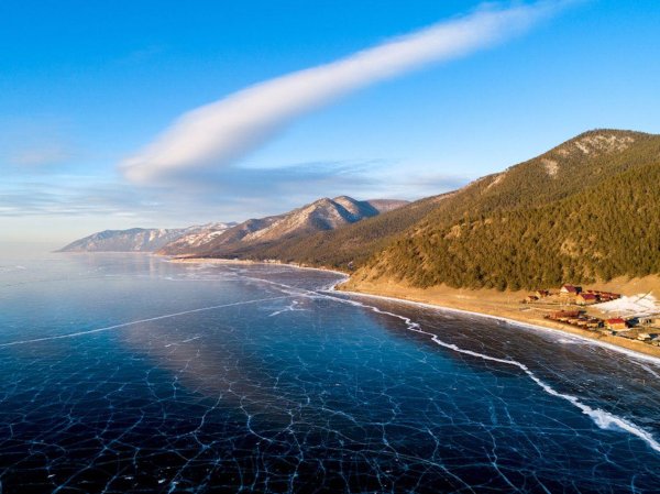 бухта песчаная байкал зима