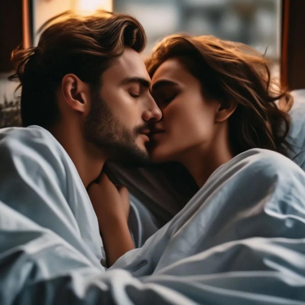 влюбленные в постели