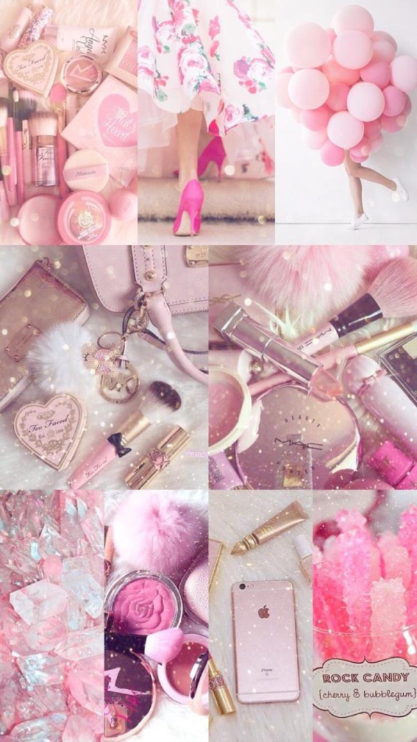 aesthetic pink pastel коллаж