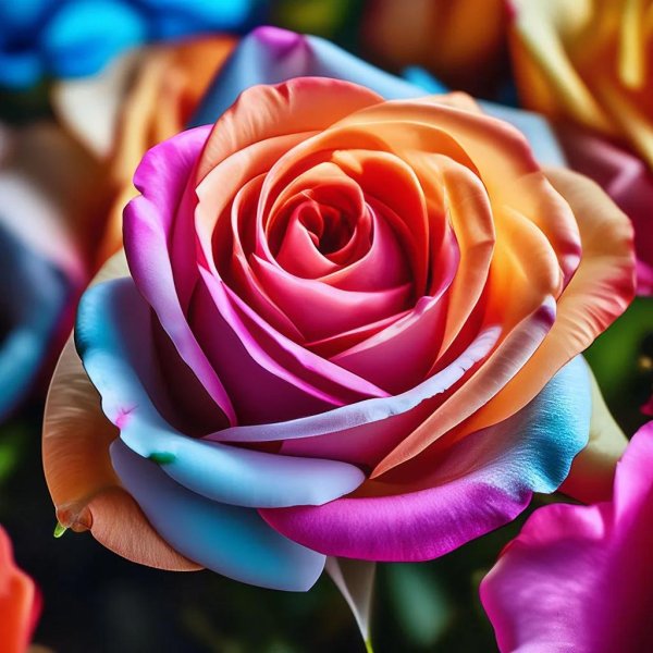 цветная роза