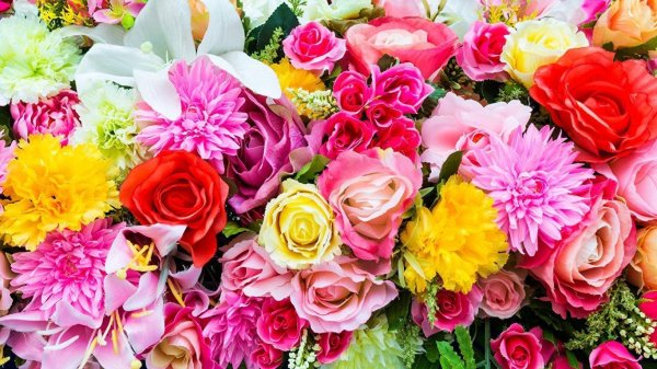 букет цветов яркий