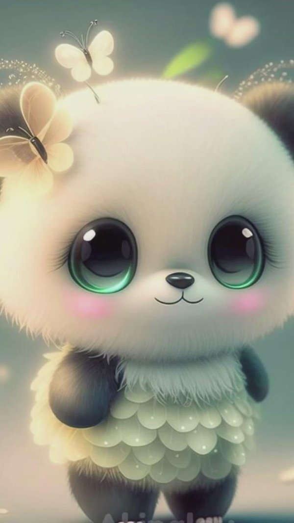 панда милая рисунок