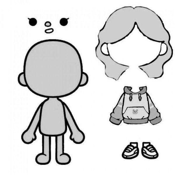 шаблон бумажной куклы