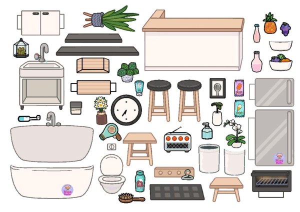 предметы для бумажного домика