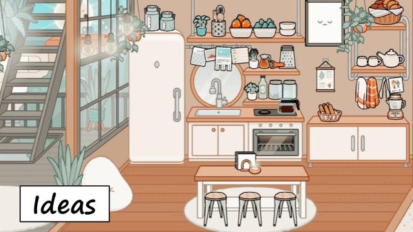 идея обустройства кухни в toca boca