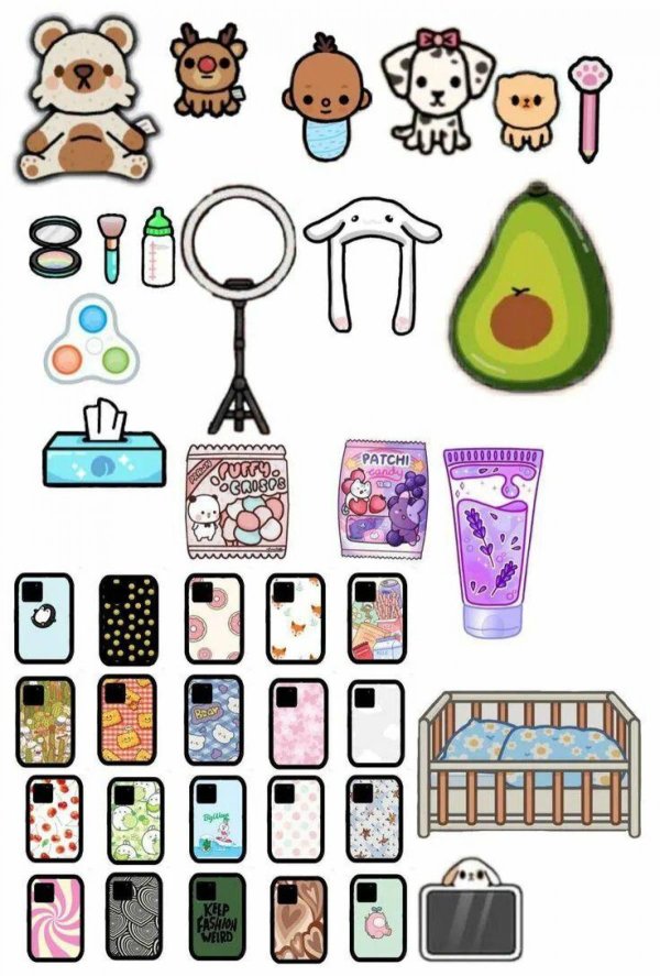 кавай наклейки