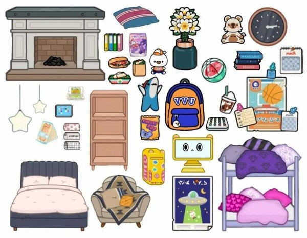 вещи для бумажного домика