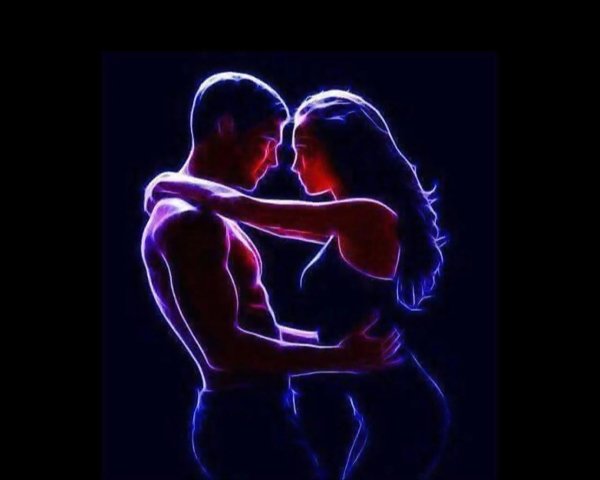 силуэты влюбленных