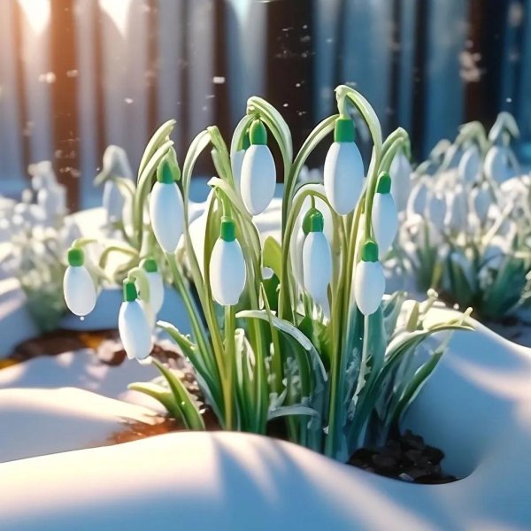 первые подснежники