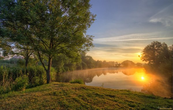 пейзаж утро