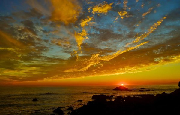 море небо солнце