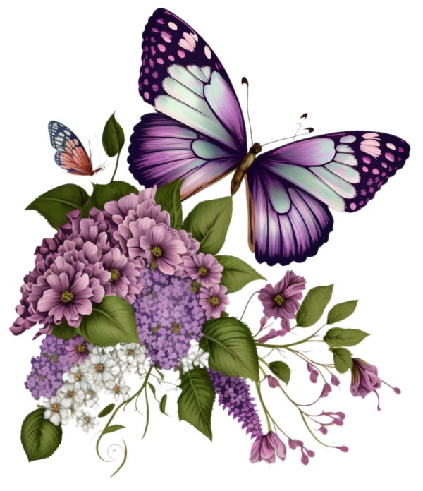 сиреневые бабочки