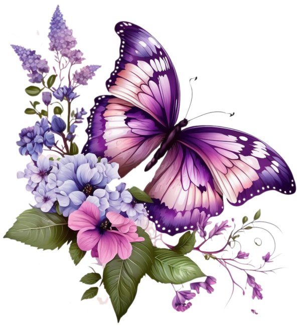 бабочки цветочки