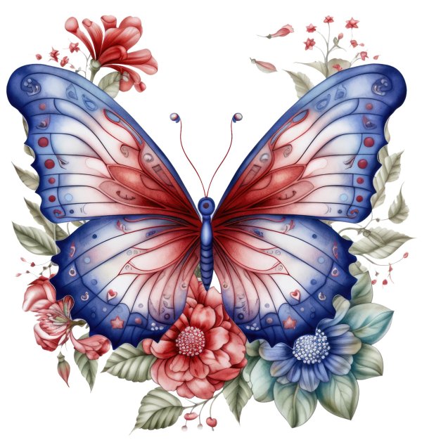 акварельные бабочки