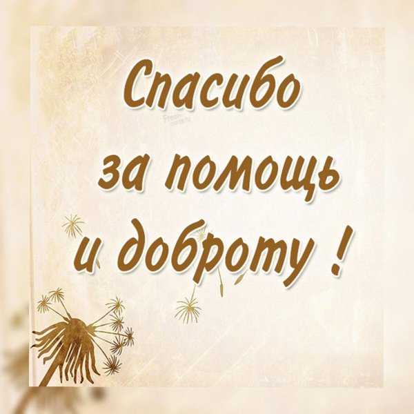 благодарим за помощь