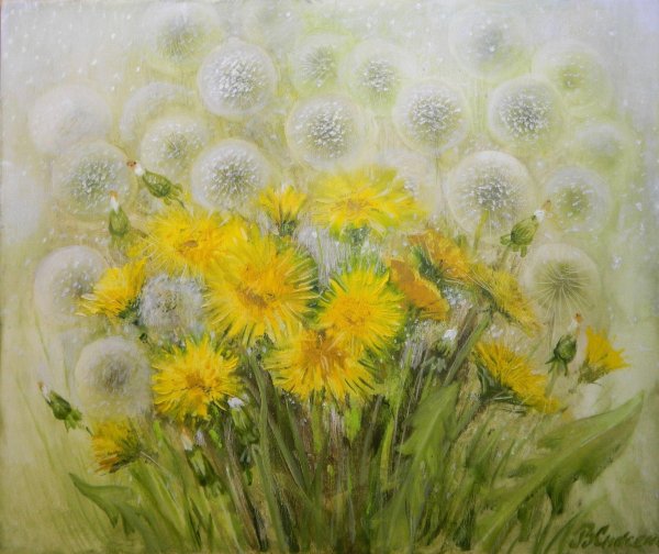 клод моне одуванчики